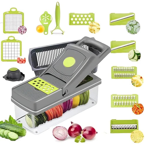 16-in-1 Multifunctional Vegetable Chopper & Slicer – Time-Saving Kitchen Companion