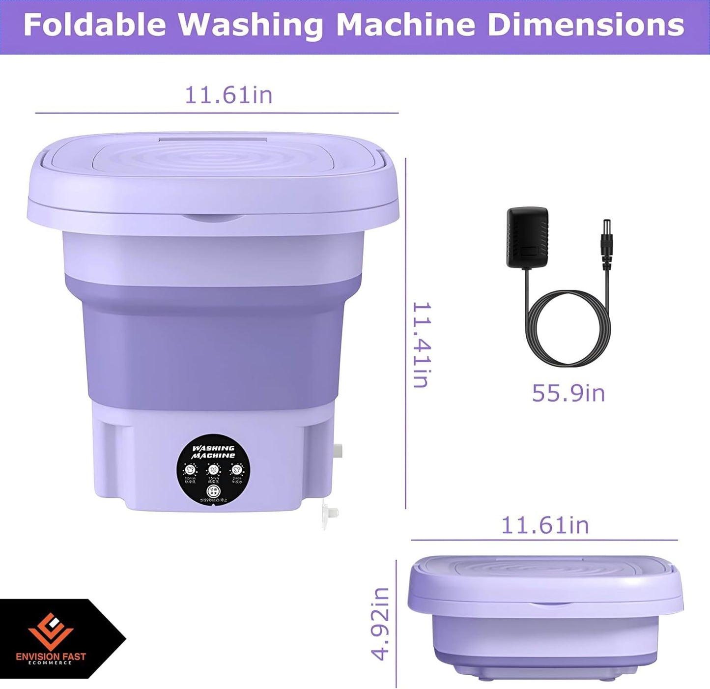 Portable Mini Washer and Dryer | Foldable Spin Plus